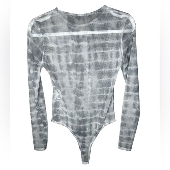 NWT BOOHOO Tie Dye Mesh Sheer Bodysuit Size 4 - Picture 5 of 7